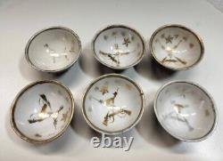 Worldwar2 imperial japanese manchurian commemorative defense teacup 6set