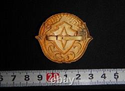 Worldwar2 imperial japanese manchurian police hat insignia antique military