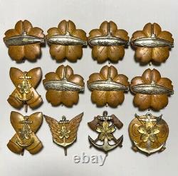 Worldwar2 imperial japanese navy badge 12set submarine & warship & Air Force