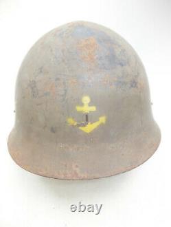 Worldwar2 original imperial Japanese navy type90 type 90 iron helmet cap antique