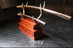 Worldwar2 original imperial japanese antler horn sword stand gunto rack holder