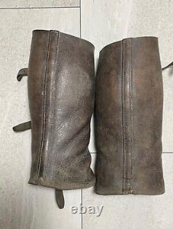 Worldwar2 original imperial japanese army leather gaiters supplied by government