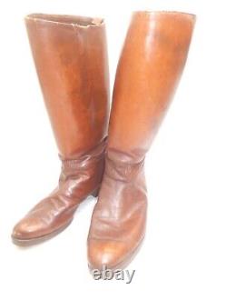 Worldwar2 original imperial japanese army leather long boots for officer antique