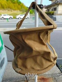 Worldwar2 original imperial japanese army military folding bucket antique