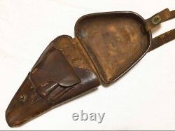 Worldwar2 original imperial japanese army nambu type14 leather gun holster 2