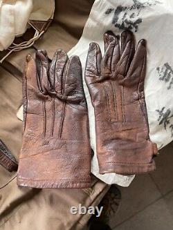 Worldwar2 original imperial japanese army summer aviation leather glove antique