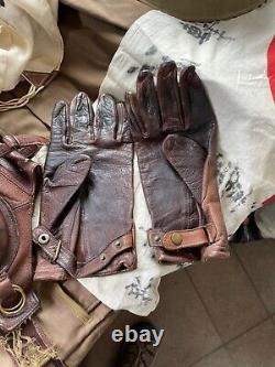 Worldwar2 original imperial japanese army summer aviation leather glove antique
