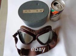 Worldwar2 original imperial japanese aviation hawk eye goggles with case by Aoki