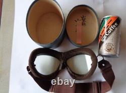 Worldwar2 original imperial japanese aviation hawk eye goggles with case by Aoki