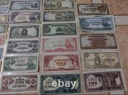 Worldwar2 original imperial japanese military money in colony 33set antique