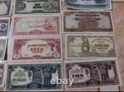 Worldwar2 original imperial japanese military money in colony 33set antique