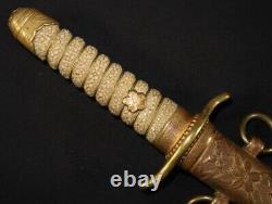 Worldwar2 original imperial japanese navy koshirae for dress dagger noncut blade