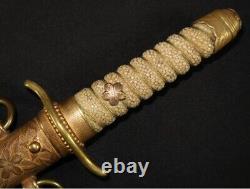 Worldwar2 original imperial japanese navy koshirae for dress dagger noncut blade