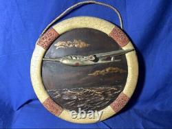 Worldwar2 original imperial japanese navy wall hanging art type 96 fighter 1935