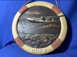 Worldwar2 original imperial japanese navy wall hanging art type 96 fighter 1935