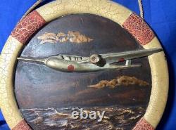 Worldwar2 original imperial japanese navy wall hanging art type 96 fighter 1935