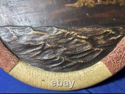 Worldwar2 original imperial japanese navy wall hanging art type 96 fighter 1935