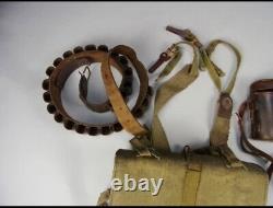 Worldwar2 original imperial japanese set binoculars & gun holster & bag & belt