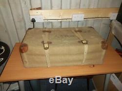 Ww2 Imperial Japanese Army Officers Suit Case, Leather Rattan And Canvas