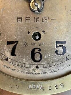 Ww2 Imperial Japanese Navy Ships Clock Aititokeidenki Super Rare