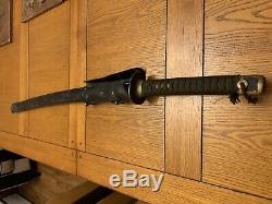 Ww2 Japanese Imperial Navy Kai Gunto Officers Sword With Original Leather Cover