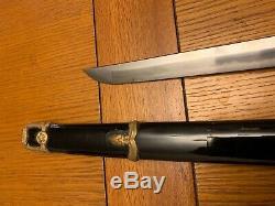 Ww2 Japanese Imperial Navy Kai Gunto Officers Sword With Original Leather Cover