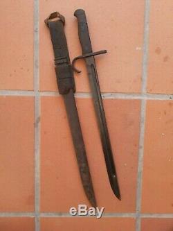 Ww2 imperial Japanese Soldiers Bayonet with Scabbard Battlefield Relic 1939-45