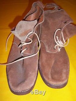 Wwii Imperial Japanese Army Ija Navy Nlf Roughout Leather Combat Boots Mint