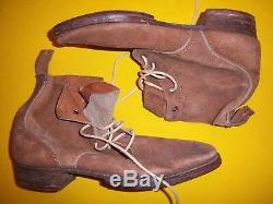 Wwii Imperial Japanese Army Ija Navy Nlf Roughout Leather Combat Boots Mint