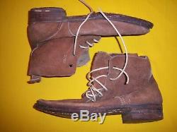 Wwii Imperial Japanese Army Ija Navy Nlf Roughout Leather Combat Boots Mint