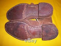 Wwii Imperial Japanese Army Ija Navy Nlf Roughout Leather Combat Boots Mint