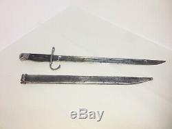 Wwii Japanese Bayonet & Scabbard Hooked Quillon Ww2 Imperial Japan Sword Look