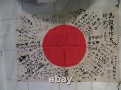 Wwii Japanese Imperial Signed Army Silk Flag Historical Purposei