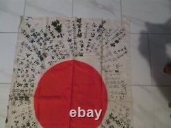 Wwii Japanese Imperial Signed Army Silk Flag Historical Purposei