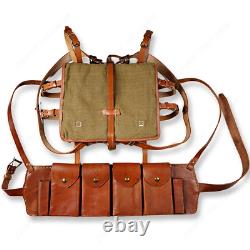 Wwii Ww2 Imperial Japanese Army Military Backpack With Leather Ammo Pouch