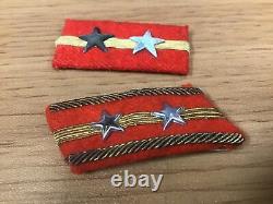 Y0907 Imperial Japan Army Shoulder Collar Insignia Set Military Japanese WW2