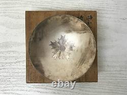 Y2305 Imperial Japan Army Silver Sake cup box souvenir Japanese WW2 vintage