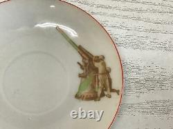Y2413 Imperial Japan Army Military pattern Cup Saucer Japanese WW2 vintage