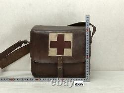 Y3456 Imperial Japan Army Medic Leather Bag military Japanese WW2 vintage