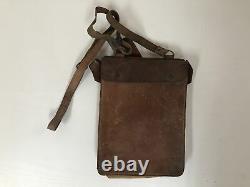 Y3921 Imperial Japan Army Leather Shoulder Bag star mark Japanese WW2 vintage