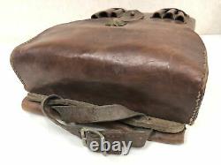 Y3922 Imperial Japan Army Leather Bag metal star mark Japanese WW2 vintage