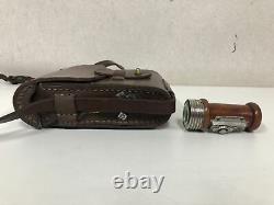 Y4060 Imperial Japan Army Flashlight leather case military Japanese WW2 vintage