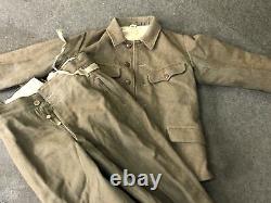 Y8101 Imperial Japan Army Military Uniform top bottom signed wear WW2 vintage